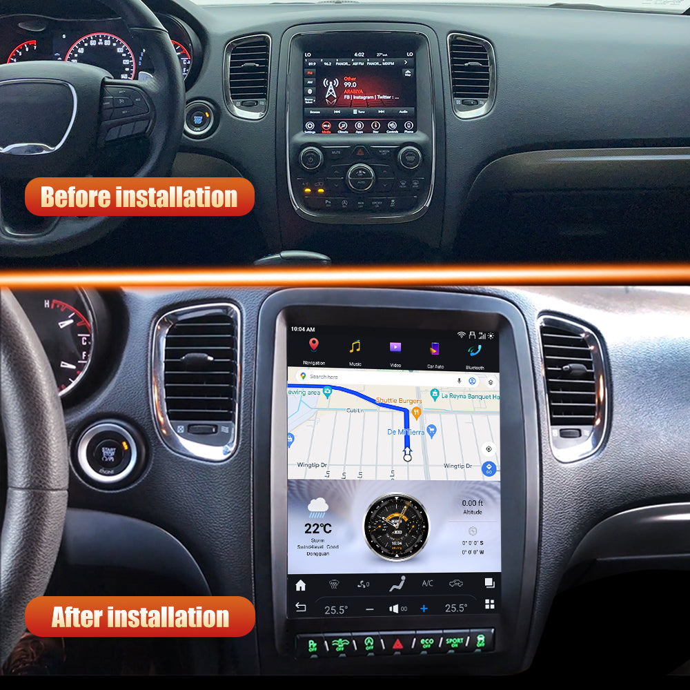 Dodge Durango 2010–2020 CarPlay & Android Auto Screen — product view 2