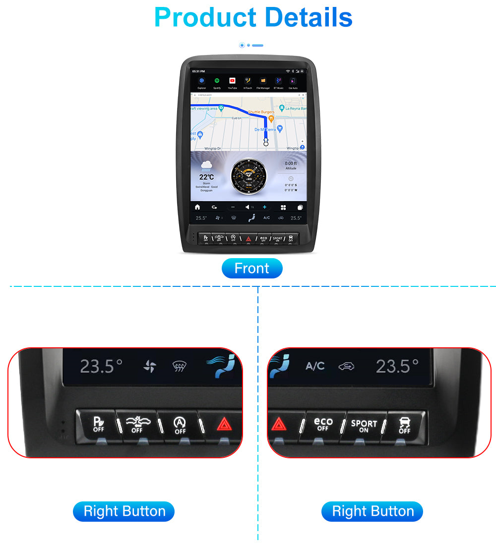 Dodge Durango 2010–2020 CarPlay & Android Auto Screen — product view 4