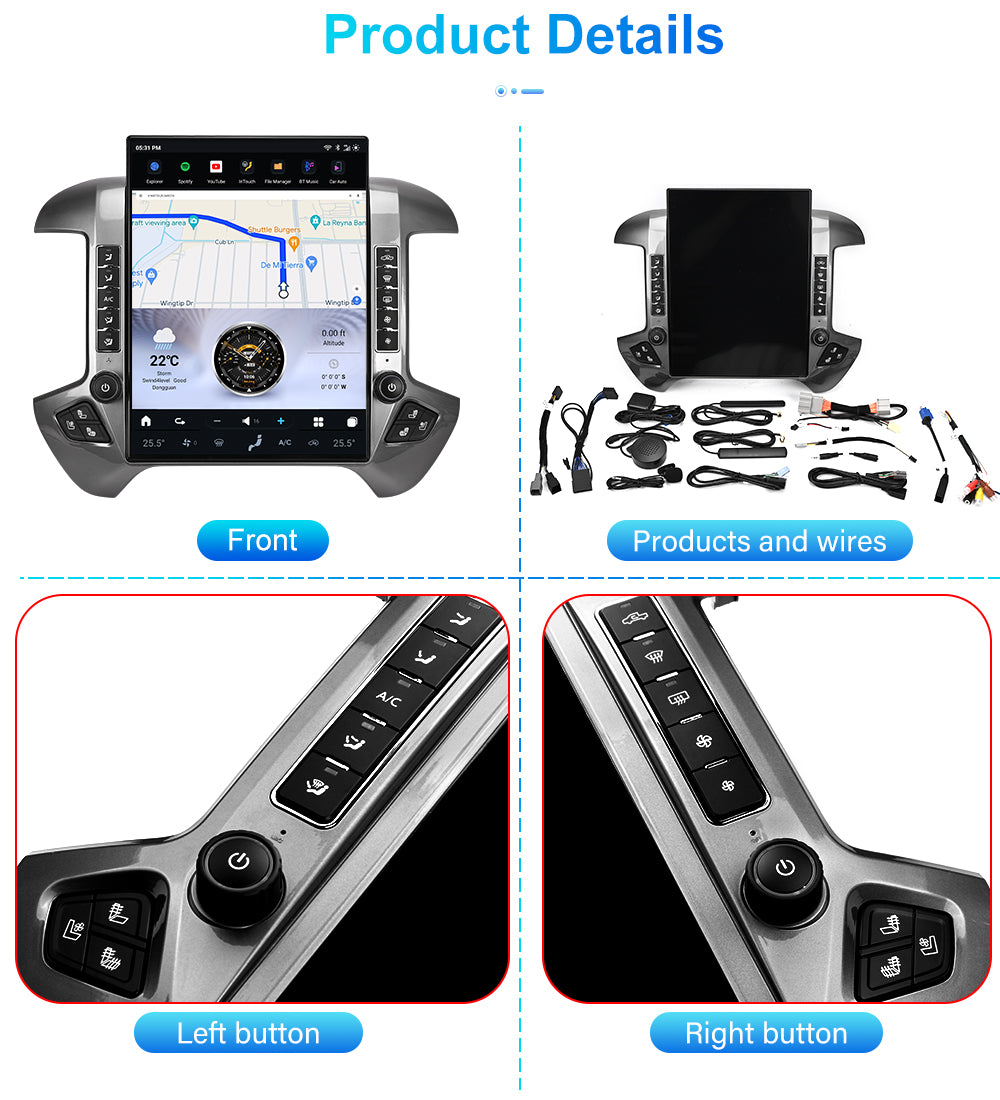 Chevrolet Silverado 2014–2025 CarPlay & Android Auto Screen — product view 5
