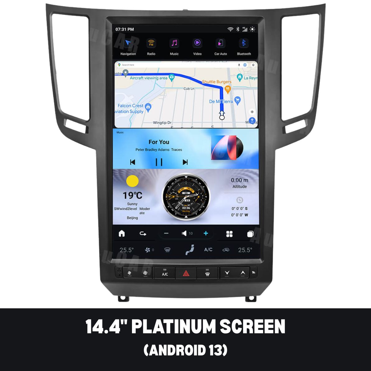 Infiniti QX70 2014–2016 CarPlay & Android Auto Screen — product view 2