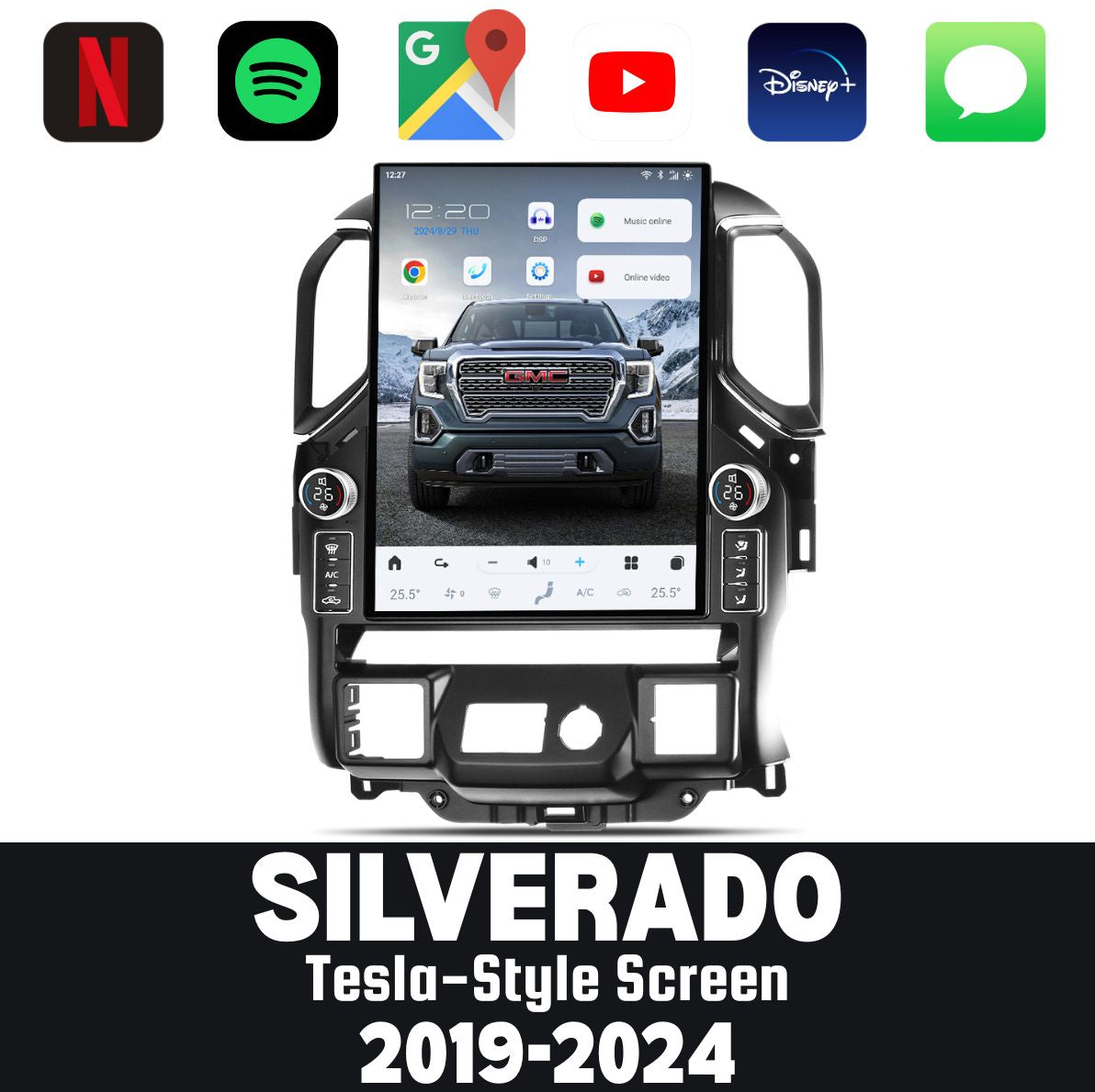 Chevrolet Silverado 2014–2025 CarPlay & Android Auto Screen — product view 9