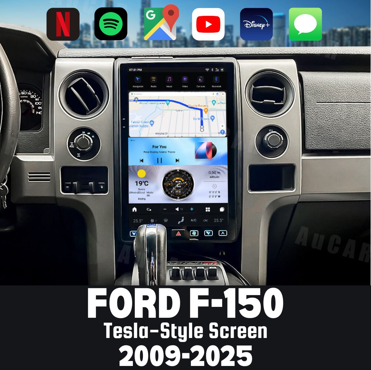 Ford F-150 2009–2026 CarPlay & Android Auto Screen — product view 1