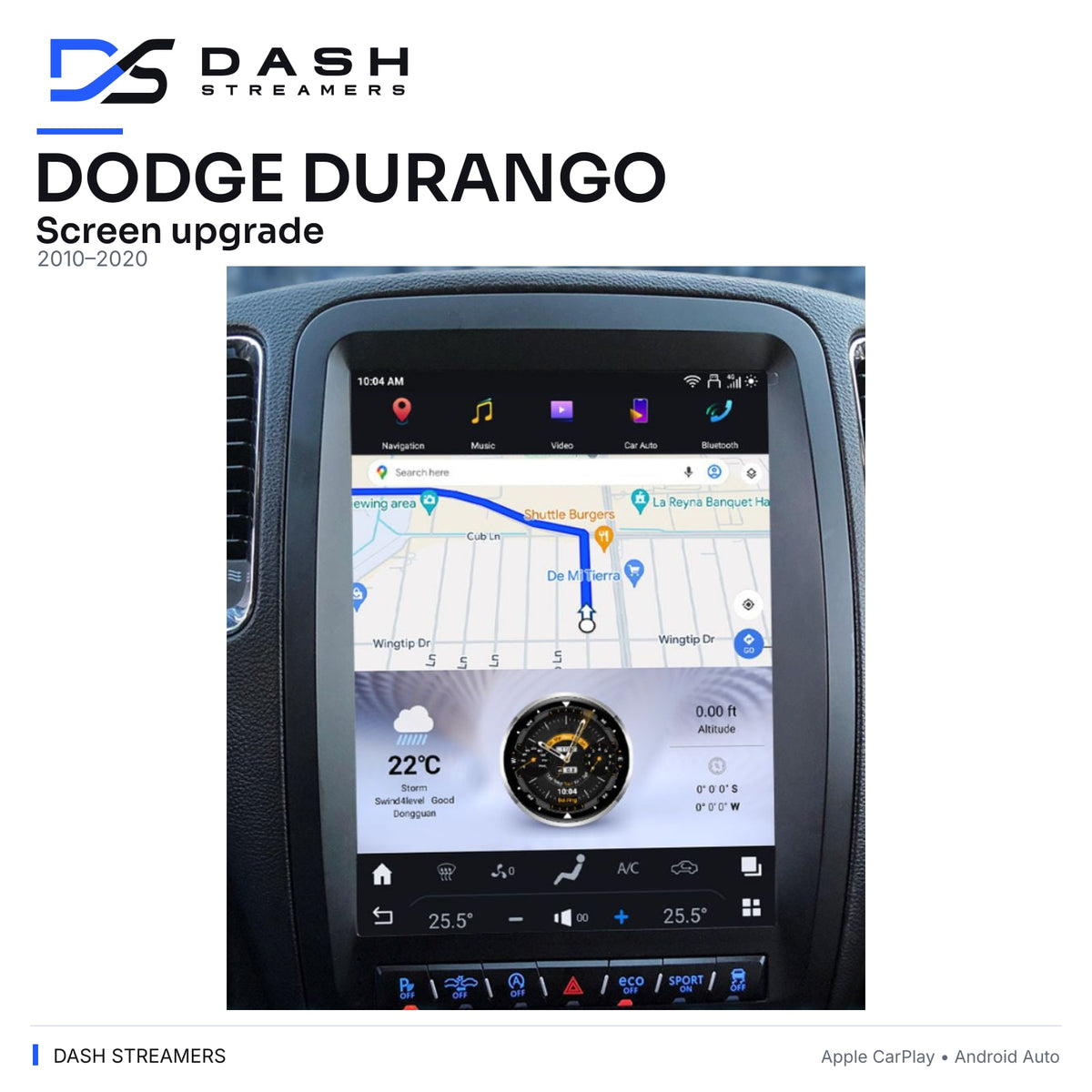 DODGE DURANGO — Screen upgrade — 2010–2020 — Dash Streamers