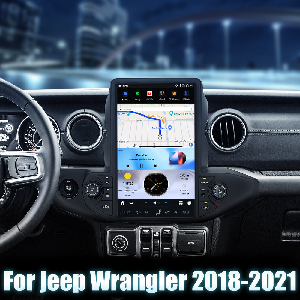 Wrangler touchscreen and installation photo