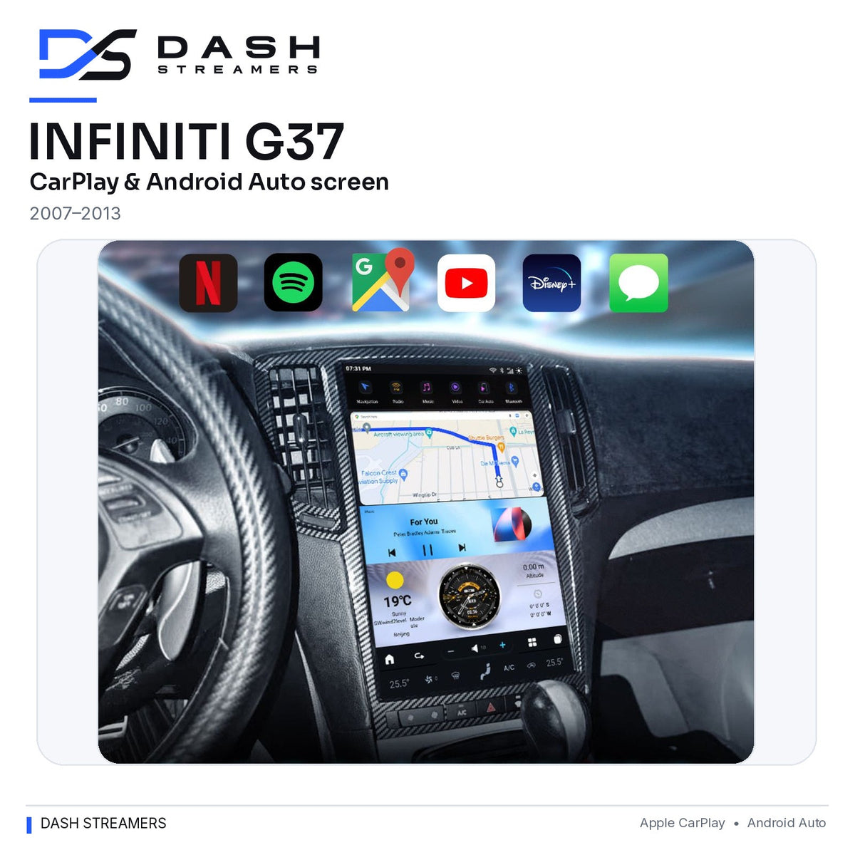 Dash Streamers g37 installed dashboard photo