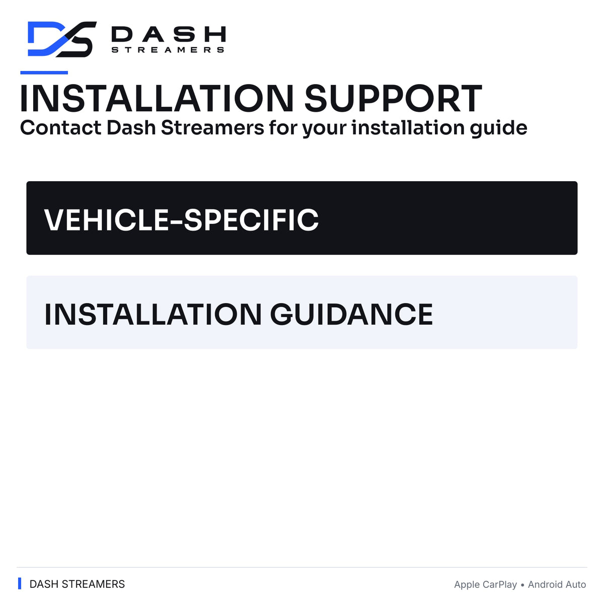Dash Streamers — vehicle-specific installation guidance