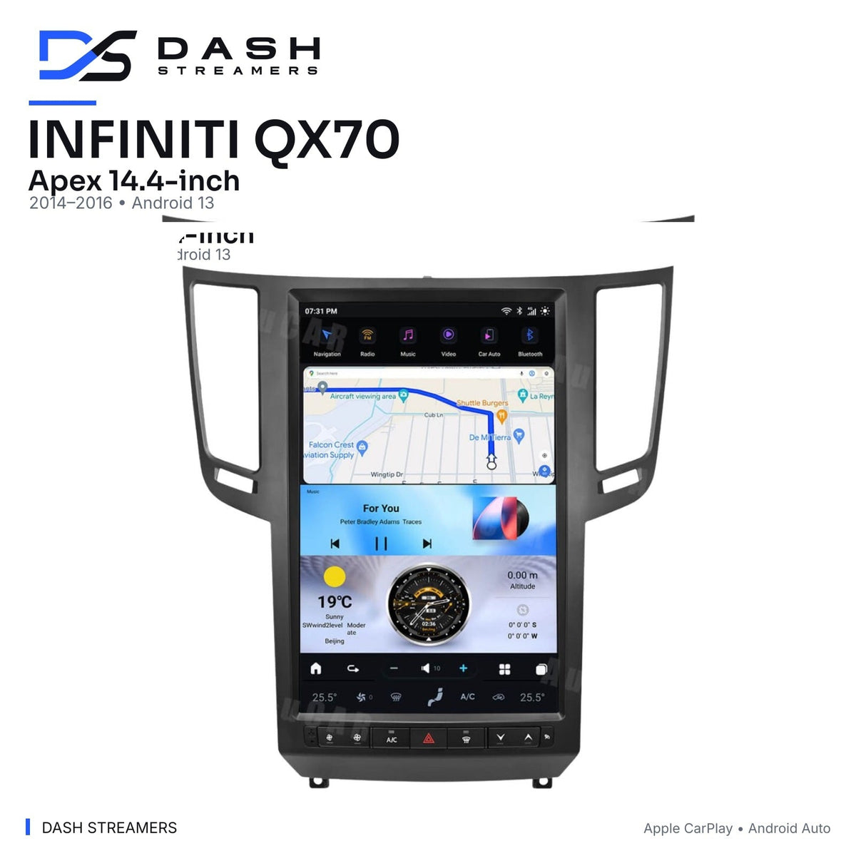 Dash Streamers qx70 corrected featured full-dashboard photo