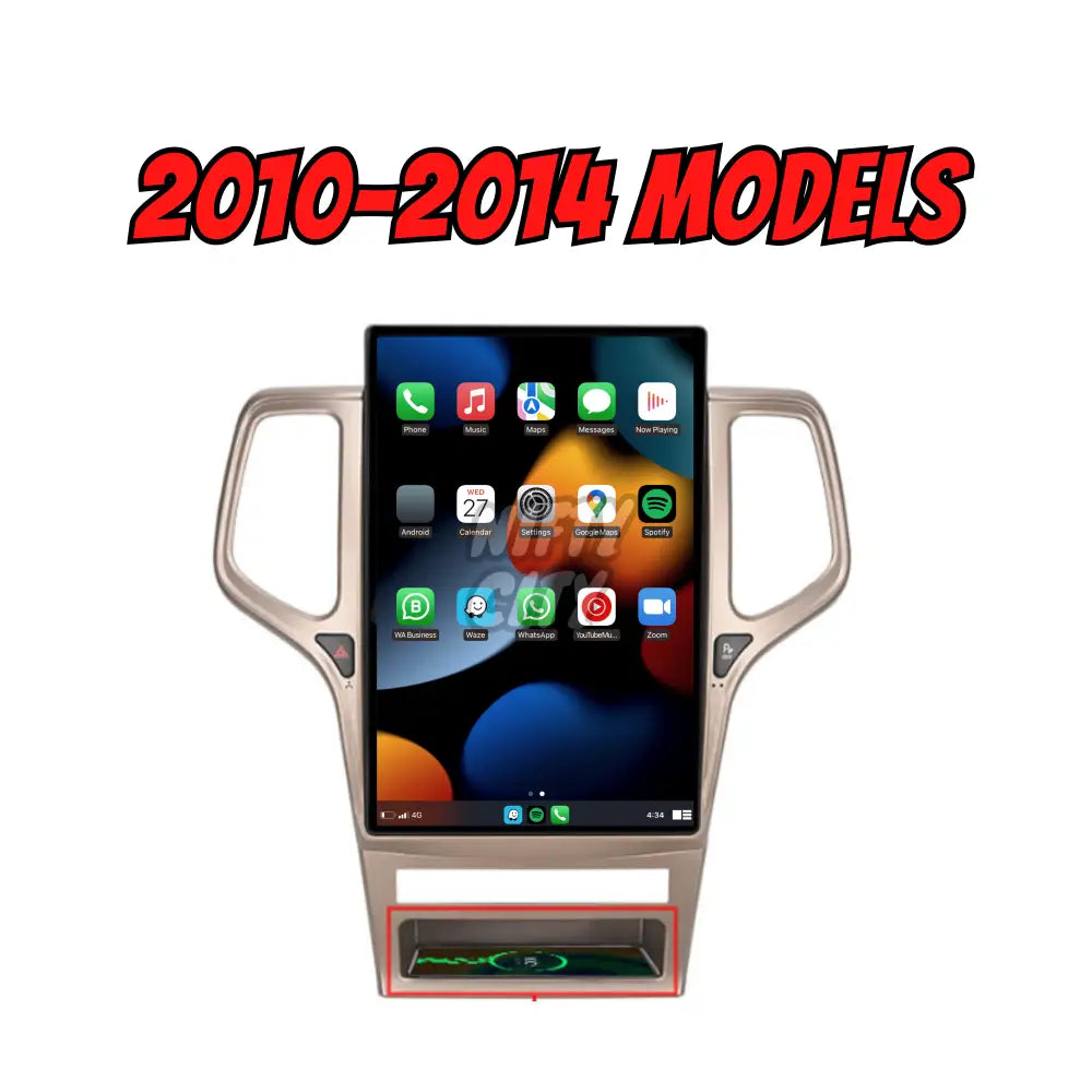 Jeep Grand Cherokee 2010–2020 CarPlay & Android Auto Screen — product view 3